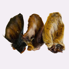Large Hairy cows ears 3 pack